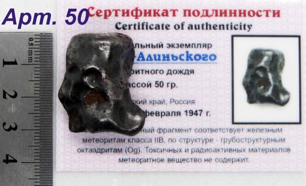 Индивидуальный экземпляр Сихотэ-Алиньского метеоритного дождя