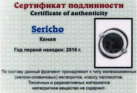 Кулон «Планета» с метеоритом Sericho, арт 5