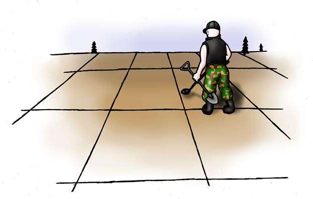 расчертить поле на некие сектора