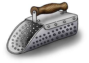 Скуп &ndash; это совок для песка с загнутыми и замкнутыми кверху краями, имеющими отверстия