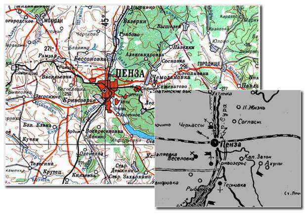 Село Согласие (и множество других) под Пензой, которое так же исчезло с карт