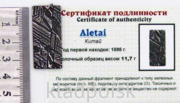 Подвеска из метеорита Aletai