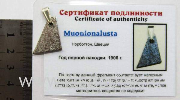 Подвеска из метеорита Муонионалуста (Muonionalusta), арт 7 Подвеска из метеорита Муонионалуста (Muonionalusta), арт 7