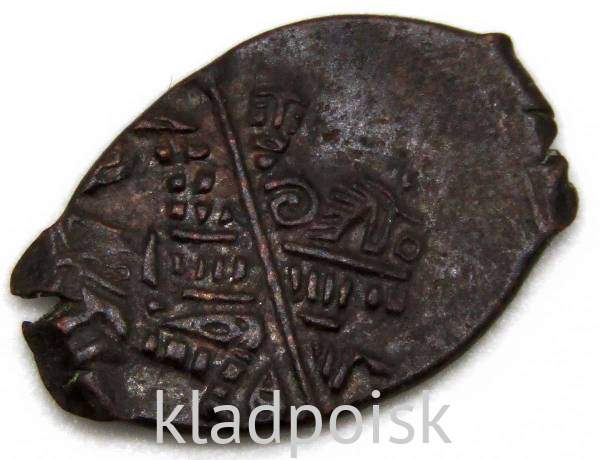 Копейка медь Алексей Михайлович (чешуя), 1655-1663 гг. Медный бунт, Москва, Старый двор