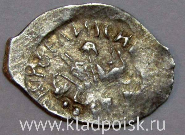 Денга Василий II Васильевич «Тёмный», серебро, Голова/всадник, арт 7 Денга Василий II Васильевич «Тёмный», серебро, Голова/всадник, арт 7