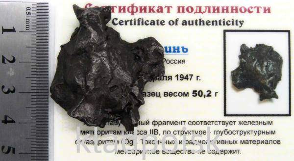 Осколок метеорита Сихотэ-Алинь арт 25