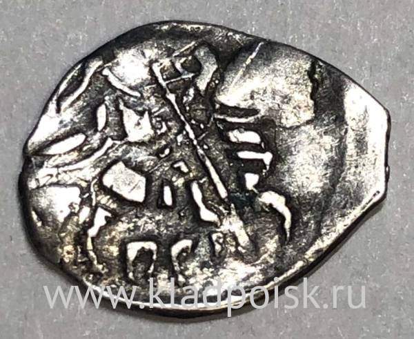 Копейка серебро Михаил Фёдорович (чешуя), 1613-1645 гг. Псковский денежный двор, арт 6 Копейка серебро Михаил Фёдорович (чешуя), 1613-1645 гг. Псковский денежный двор, арт 6