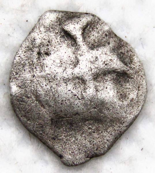 Полушка (1/4 копейки) серебро Фёдор Иванович 1584-1598 гг. Москва Полушка (1/4 копейки) серебро Фёдор Иванович 1584-1598 гг. Москва