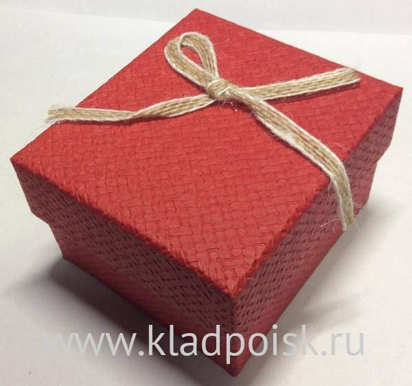 Коробка подарочная с наполнителем плетенка красная