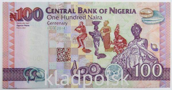 Банкнота 100 найра 2014 года, Нигерия - 100 лет существования Нигерии