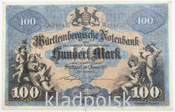 Банкнота 100 марок 1911 года - Германия