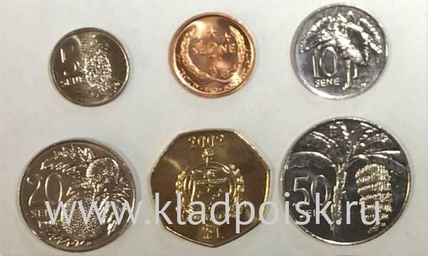 Набор монет Самоа Флора 2000-2002, 6 монет
