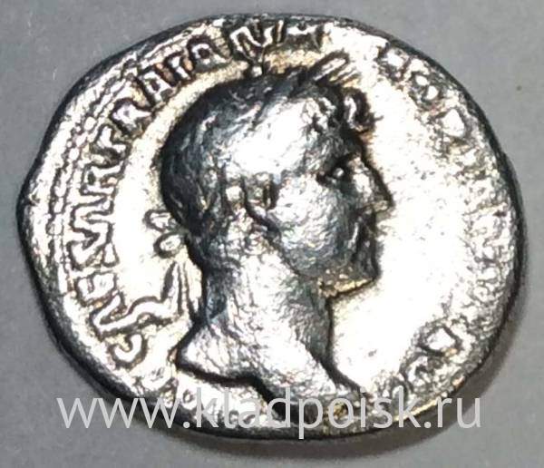 Монета Денарий, Римская империя, император Марк Ульпий Траян 53-117 гг.