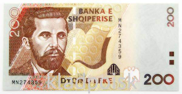 Банкнота 200 лек 2012 года Албания Банкнота 200 лек 2012 года Албания