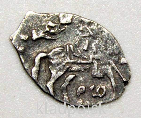 Копейка серебро Петр I Алексеевич (чешуя), Москва, «Россия»