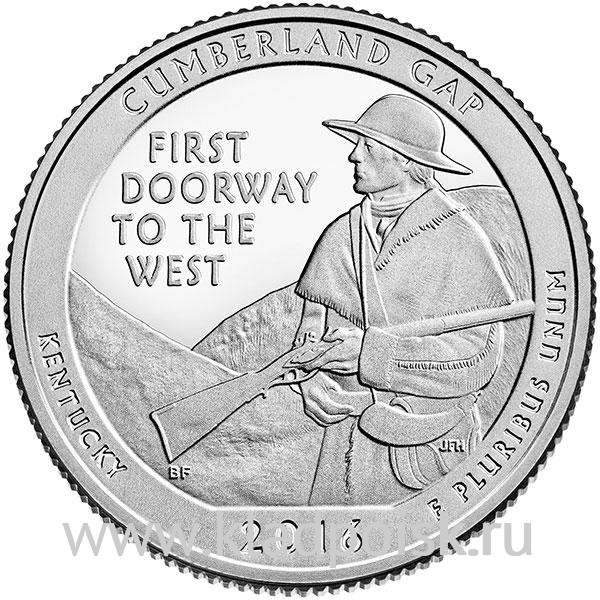 Монета 25 центов Национальный парк Камберленд Гэп (2016), монетный двор D