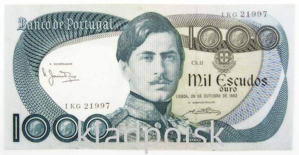 Банкнота 1000 эскудо 1982 года Португалия