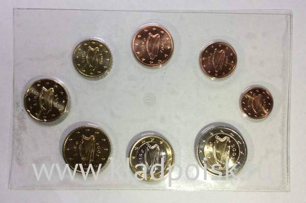 Годовой набор монет Евро Ирландия 2005, 8 монет