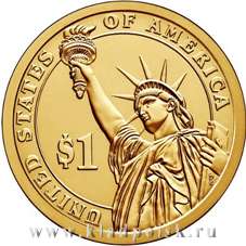 Монета 1 доллар США (2016) 38-й Президент Джеральд Рудолф Форд Монета 1 доллар США (2016) 38-й Президент Джеральд Рудолф Форд