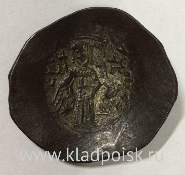 Монета Византии Фоллис (скифата) Император Исаак II Ангел. 1185-1195 гг, 1203-1204 гг. Монета Византии Фоллис (скифата) Император Исаак II Ангел. 1185-1195 гг, 1203-1204 гг.