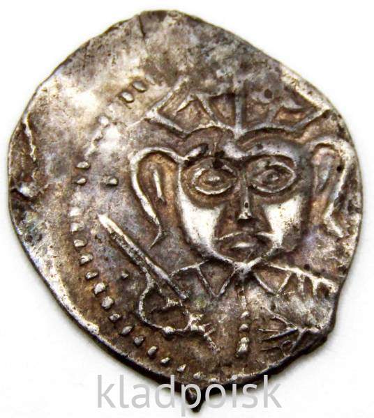 Денга Псковcкая, период самостоятельности, князь Довмонт/строчник, серебро