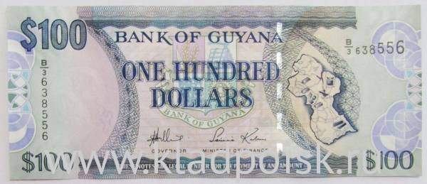 Банкнота 100 долларов 2006 года Гайана, арт 2