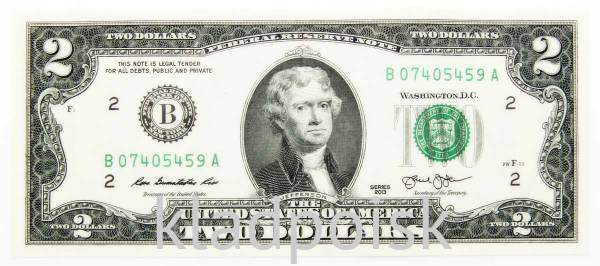 Банкнота 2 доллара США 2013 года, В - Нью-Йорк