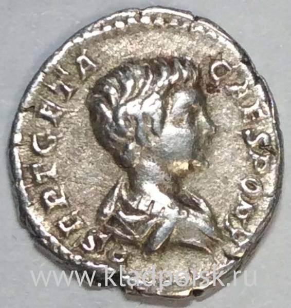 Монета Денарий Рим Император Луций Публий Септимий Гета, 189-212 гг.