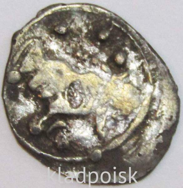 Монета Денга, Княжество Ярославское, Князь Александр Федорович, ГП № 4797 Монета Денга, Княжество Ярославское, Князь Александр Федорович, ГП № 4797