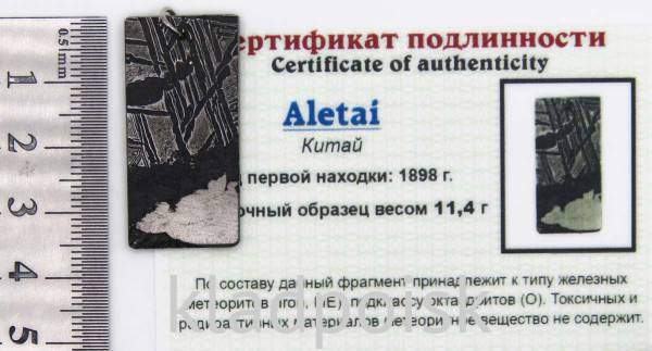 Подвеска из метеорита Aletai