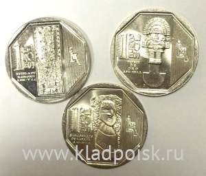Набор монет Перу серии Богатство и гордость Перу, 2010, 3 монеты