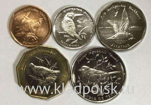 Набор монет Кабо-Верде Птицы 1994, 5 монет