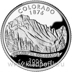 Монета 25 центов Штат Колорадо