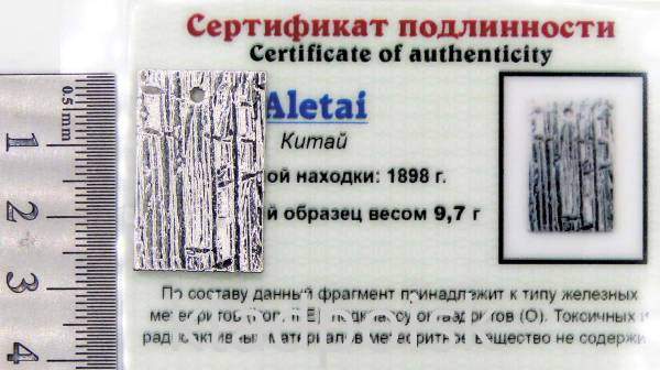 Подвеска из метеорита Aletai