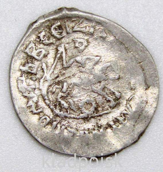 Денга Василий II Васильевич «Тёмный», серебро, Всадник/строчник Денга Василий II Васильевич «Тёмный», серебро, Всадник/строчник