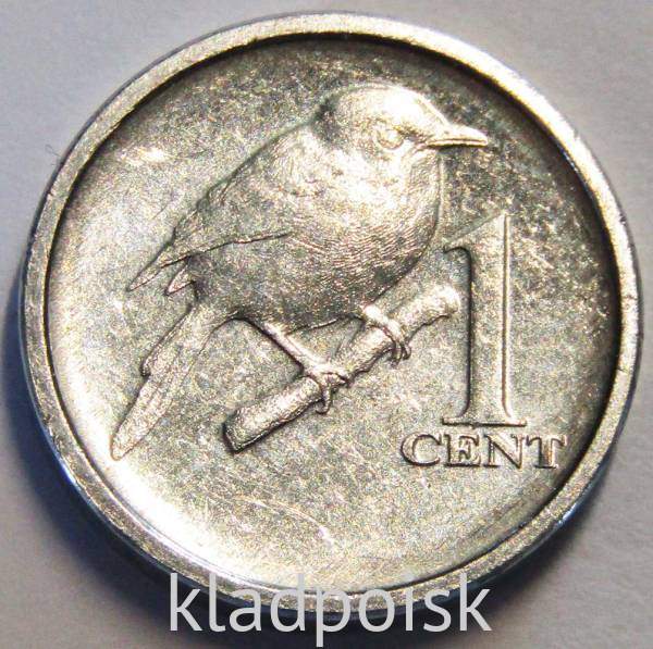 Монета 1 цент 2017 года Острова Кука