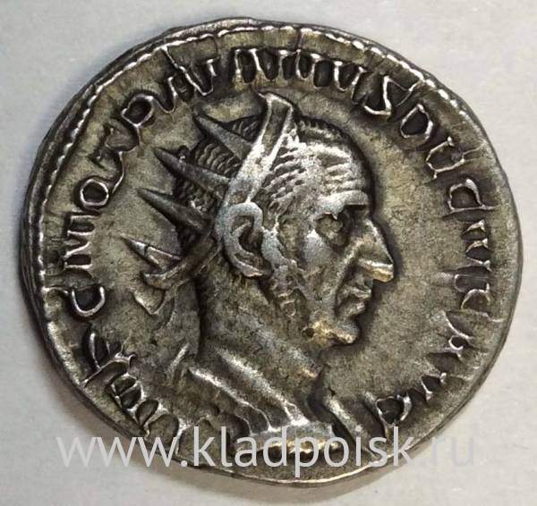 Монета Антониниан Римская Империя Траян Деций 249-251 гг.