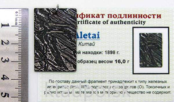 Подвеска из метеорита Aletai