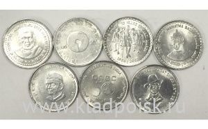 Набор монет Индия 5 рупий 2004-2012, 7 монет