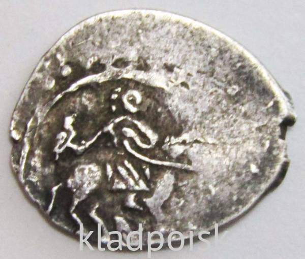 Денга Василий II Васильевич «Тёмный», серебро, Сокольник/подражание арабской надписи