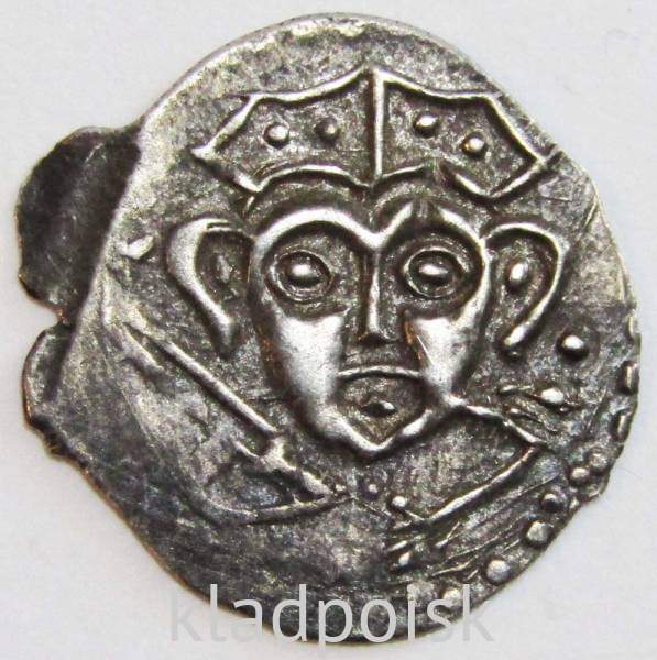 Денга Псковcкая, период самостоятельности, князь Довмонт/строчник, серебро, арт 6