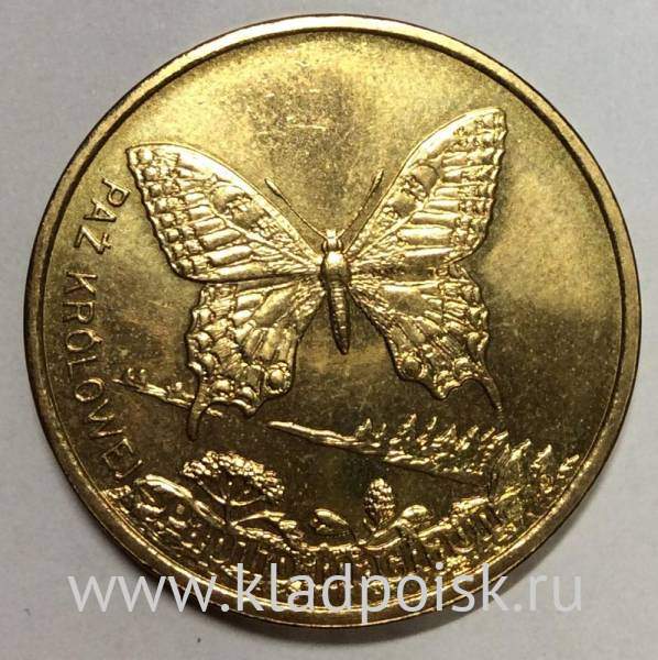 Монета 2 злотых Польша Махаон 2001