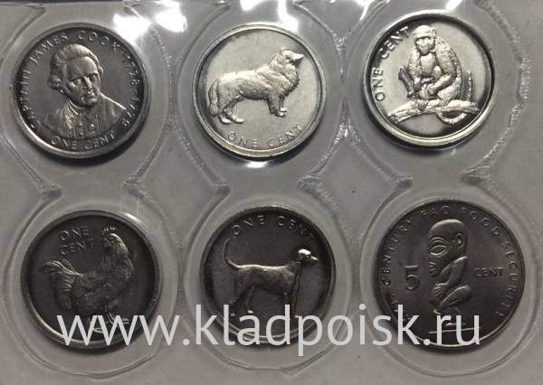 Набор юбилейных монет Острова Кука 2000-2003 гг., 6 монет