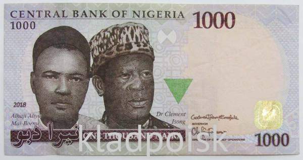 Банкнота 1000 найра 2018 года Нигерия