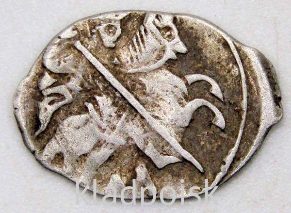 Копейка (чешуя) серебро Иван IV Васильевич Грозный 1533-1584 гг., Новгородский денежный двор, АЛ, арт 3 Копейка (чешуя) серебро Иван IV Васильевич Грозный 1533-1584 гг., Новгородский денежный двор, АЛ, арт 3