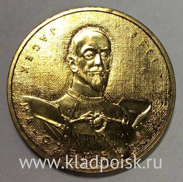 Монета 2 злотых Польша, серия «Польские художники» Яцек Малжевски, 2003 Монета 2 злотых Польша, серия «Польские художники» Яцек Малжевски, 2003