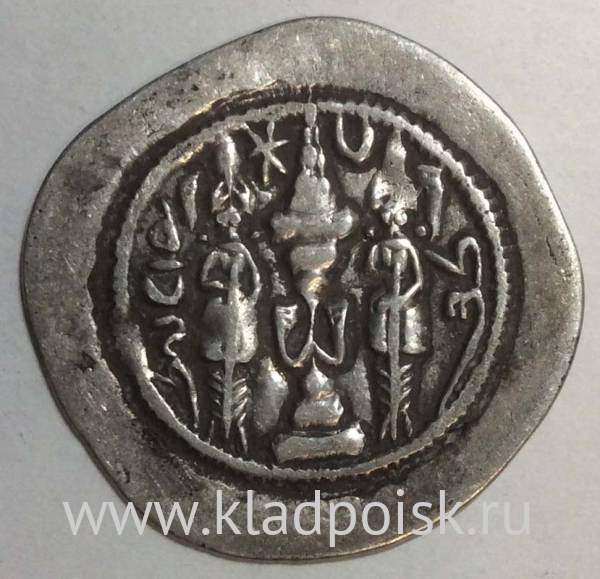 Арабская монета 1 Драхма Империя Хосров I Ануширван 531-579, серебро