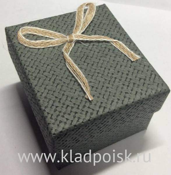 Коробка подарочная с наполнителем плетенка зеленая