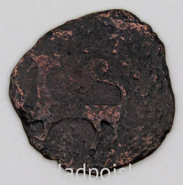 Монета Пуло Тверское XV века, Князь Михаил Борисович, Строчник/зверь Монета Пуло Тверское XV века, Князь Михаил Борисович, Строчник/зверь