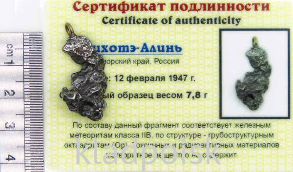 Подвеска из метеорита Сихотэ-Алинь (арт 30) Подвеска из метеорита Сихотэ-Алинь (арт 30)